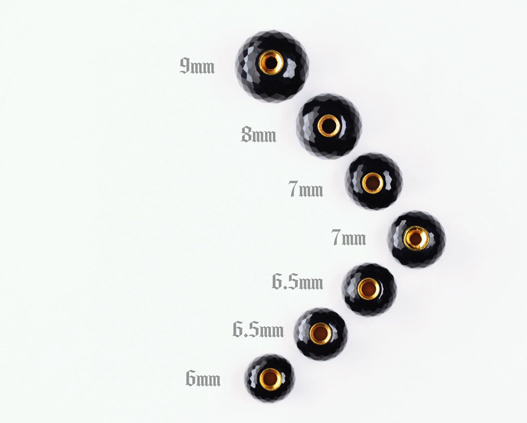 亦石出品·『灿』系列 墨玉黑钻老型珠6-12mm款