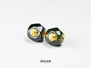 亦石出品·碧玉无相珠·金翼致配款7mm款