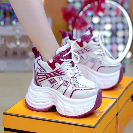 10cm厚底小个子内增高软底老爹鞋女2025秋季新款休闲不累脚运动鞋