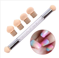 Dụng cụ làm móng Gradient Pen Smudge Pen Point Marker Quang trị liệu Màu keo dính Hai đầu có thể giặt được 4 đầu - Công cụ Nail cọ vẽ nail