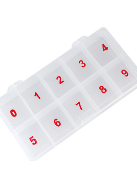 美甲工具用品多格半透明盒子首饰盒甲片收纳盒甲片盒耐摔