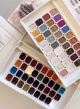 richgel 36色水彩 珠光水彩 纯色水彩美甲店专用rich甲油胶