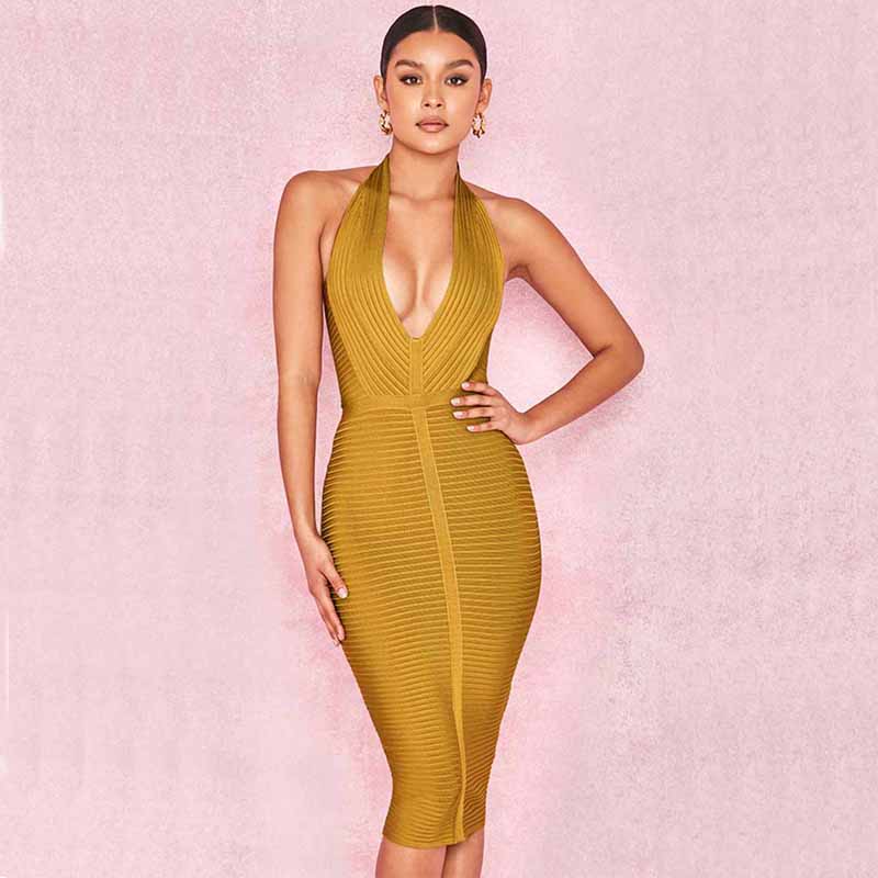 Herve Leger¾üÂÌÉ«ÉîVÁì¹Ò²±µ¯Á¦½ôÉíÐÔ¸ÐÒ¹µêÅɶԱÁ´øÈ¹ÍíÀñ·þ