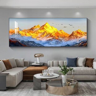 金山沙发壁画客厅2025客厅挂画高档背景墙装饰画大气新款整幅日照