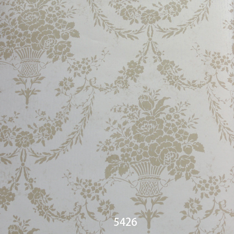 美国约克进口美式简欧田园花束马士革卧室客厅满铺背景墙AB版墙纸