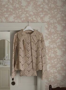 瑞典原版进口正品Syren北欧复古丁香树玫瑰小碎花卧室满贴墙壁纸