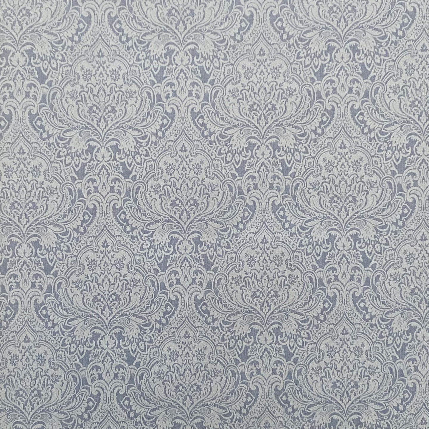 WQ美国进口纯纸壁纸欧式蓝色小马士革卧室床头书房背景墙纸现货