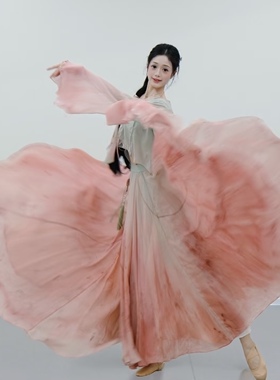 720度大摆裙套装高端古典舞演出服苏州慢茶花开了采莲表演服新款