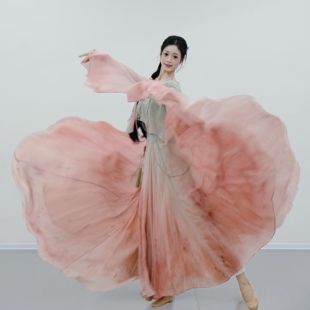 720度大摆裙套装 高端古典舞演出服苏州慢茶花开了采莲表演服新款