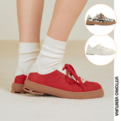 VITTORIO VENTURA薇薇燃 贝壳跟小马扣运动休闲时装板鞋德训鞋