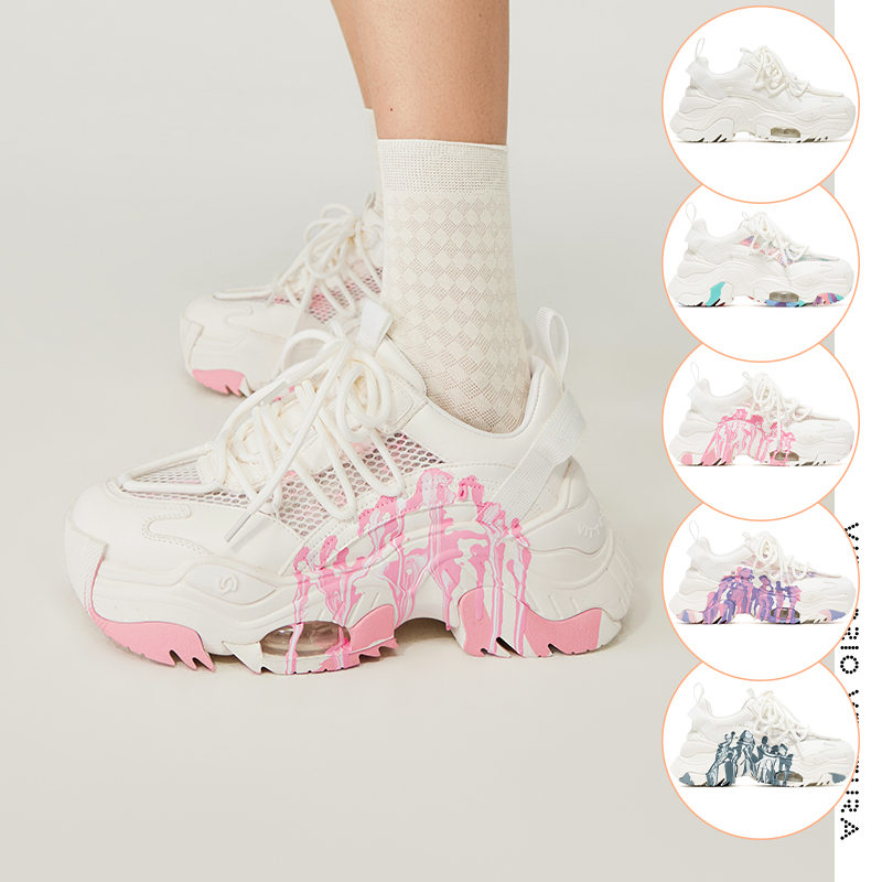 网面老爹鞋厚底薇薇燃