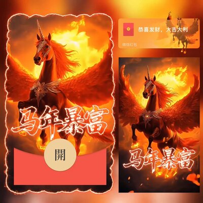 2026马年暴富微信红包封面序列号除夕春节马年wx动态皮肤vx激活码