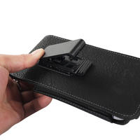 Mobile phone card insert waist bag, rotating buckle clip, magnetic cover, universal waist bag, sports pants, vertical style, universal leather case thumbnail 2