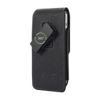 Mobile phone card insert waist bag, rotating buckle clip, magnetic cover, universal waist bag, sports pants, vertical style, universal leather case thumbnail 4