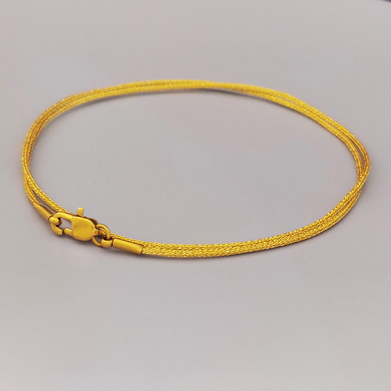 手工编织黄金项链绳女颈链毛衣链