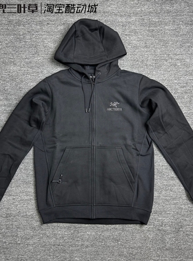 Arcteryx始祖鸟 Emblem系列 徽刺绣标连帽修身厚款长袖卫衣 男款