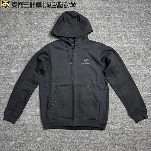 Arcteryx始祖鸟 Emblem系列 徽刺绣标连帽修身厚款长袖卫衣 男款