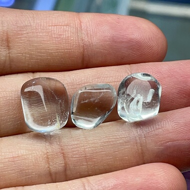 天然海蓝宝原石 水晶多宝串珠配珠 打孔吊坠 无酸洗无填充16.78ct