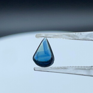 天然蓝宝石水滴形干净明亮火彩璀璨山东矿区原矿无烧无注胶1.45ct