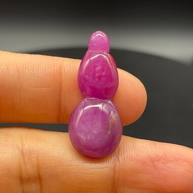 【福禄双全】埃塞俄比亚天然红宝石雕刻件葫芦 挂坠18.31ct车挂件