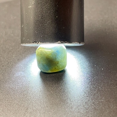 11.73ct地道山蓝天然蓝宝石山东矿区火山口 菩提文玩手串配珠正品