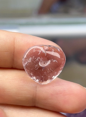 天然无酸洗无注胶摩根石吊坠浅浅粉色落日晚霞女权疗愈激发自信心