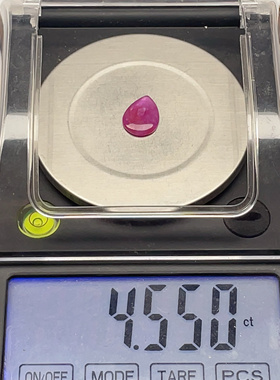 天然水滴形红宝石裸石戒面无烧无注胶无填充原矿真天然镶嵌吊坠