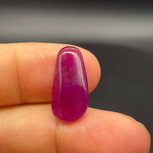 天然埃塞俄比亚红宝石随形原石吊坠小滴溜七月生辰石5行属火9.2ct