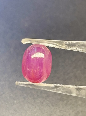 5.97ct天然红宝石裸石椭圆素面镶嵌蛋面 8.5*11.3*5.6mm专柜正品