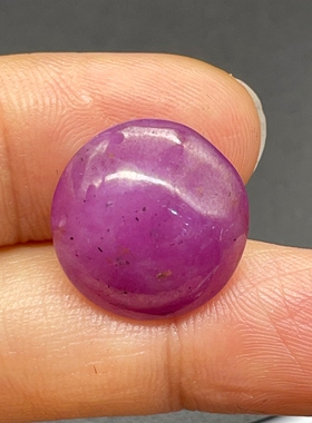 14.5ct天然无烧无填充无注胶红宝石圆形蛋面镶嵌戒指挂坠专柜正品