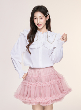 ICYNUDE官方授权 娃娃领钉珠衬衣