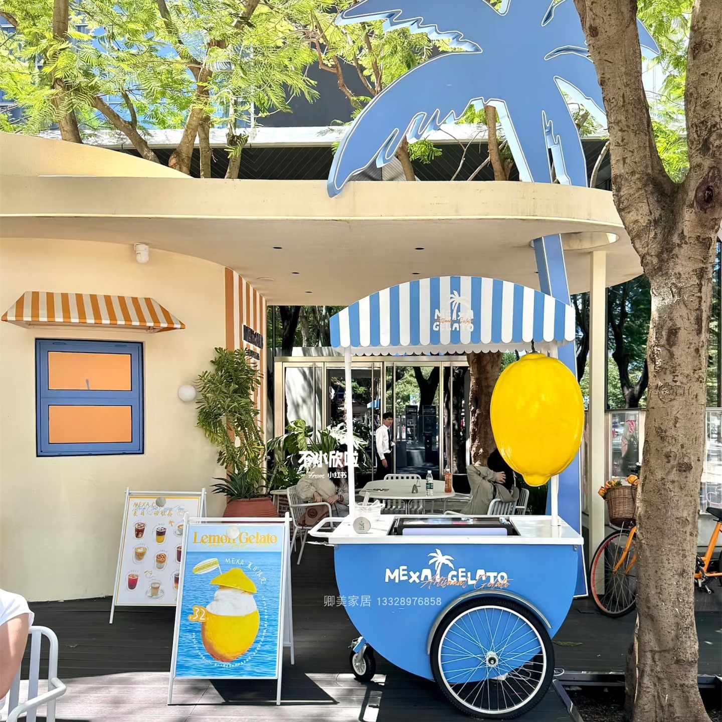 创意美陈活动促销车商场展示台引流餐车网红花车户外移动展示推车