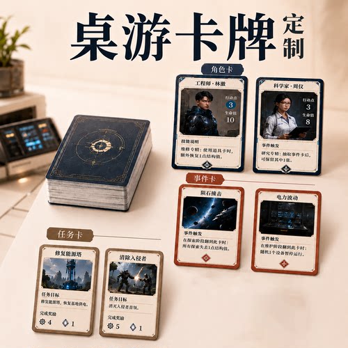 卡牌定制桌游卡角色任务事件制作