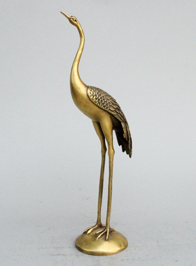 纯铜摆件松鹤延年祝寿礼品