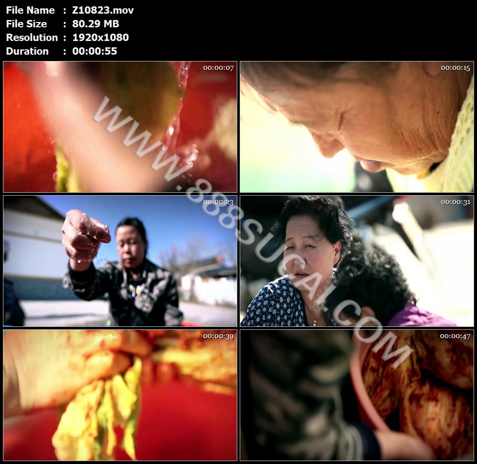 东北农村朝鲜族制作辣白菜地窖发酵高清实拍视频素材