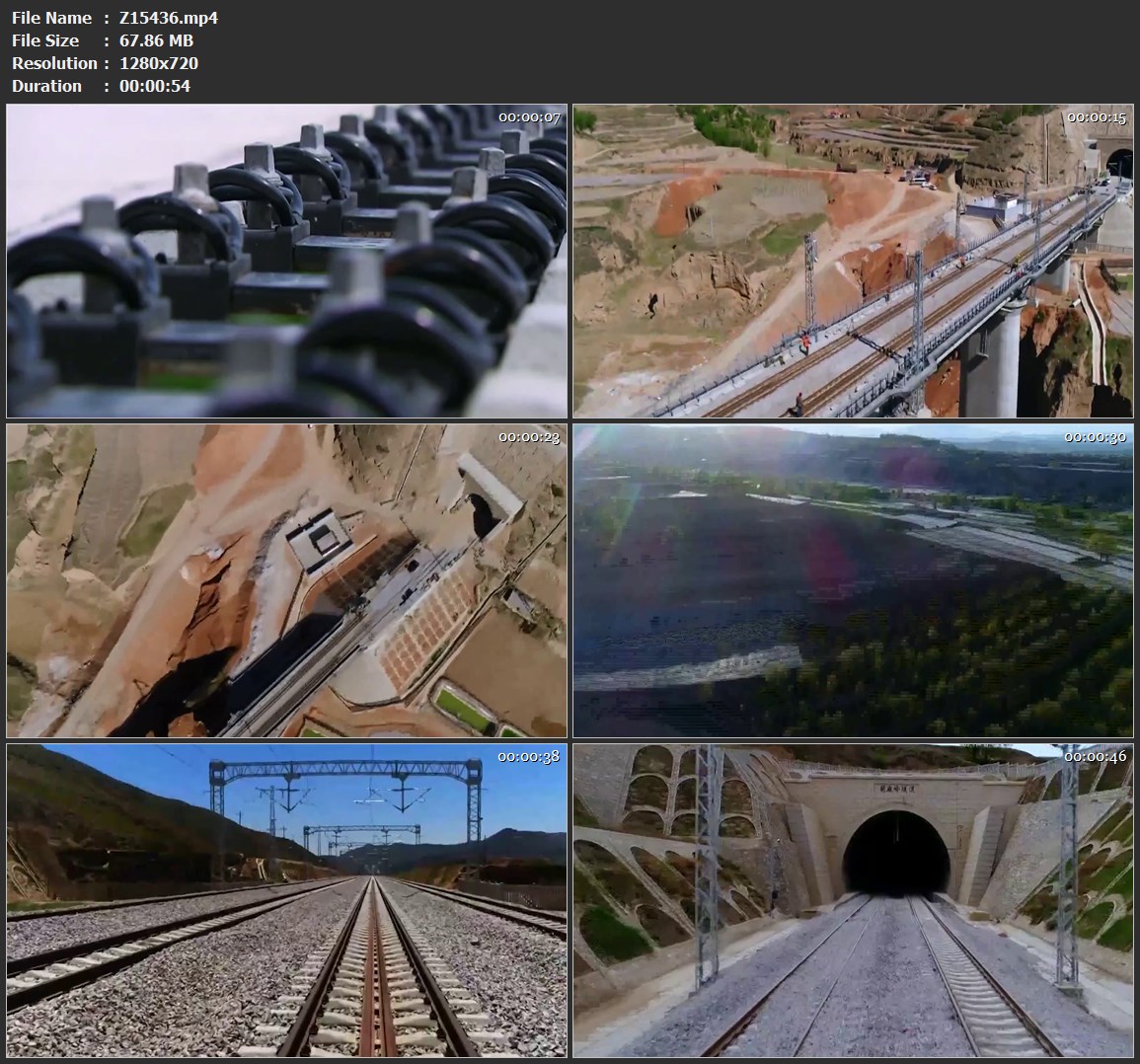 工人建设铁路兰渝铁路隧洞高清视频素材