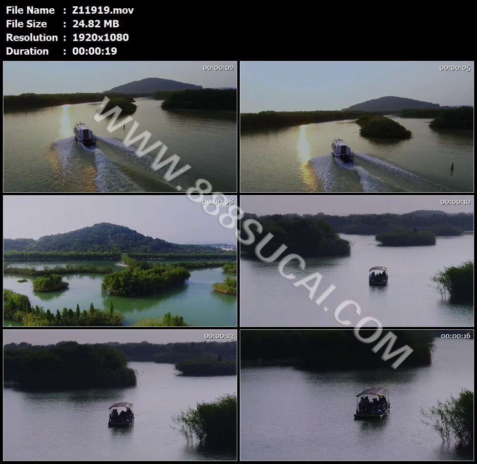 无锡太湖三山岛小岛湖泊湿地航拍高清实拍视频素材