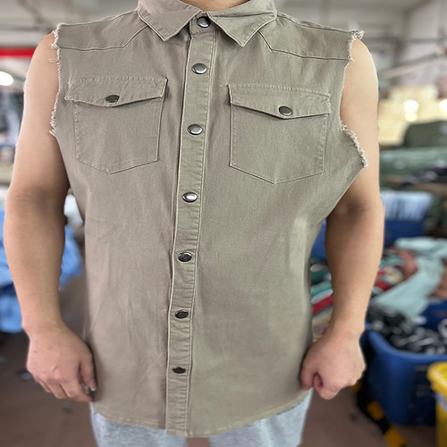 秋季男士坎肩无袖牛仔马甲潮流韩版背心衣服休闲纯色薄款外套