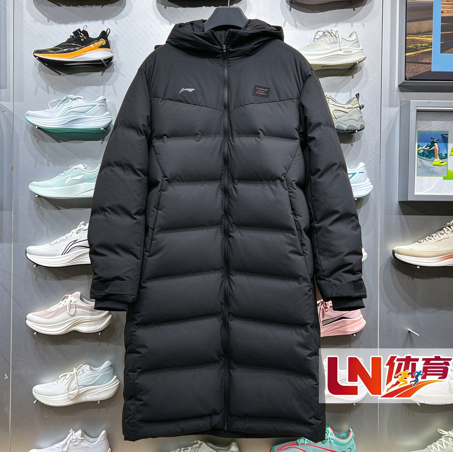 李宁2026冬季新品金标男女同款保暖防泼水90%鸭绒长羽绒服AYMW029