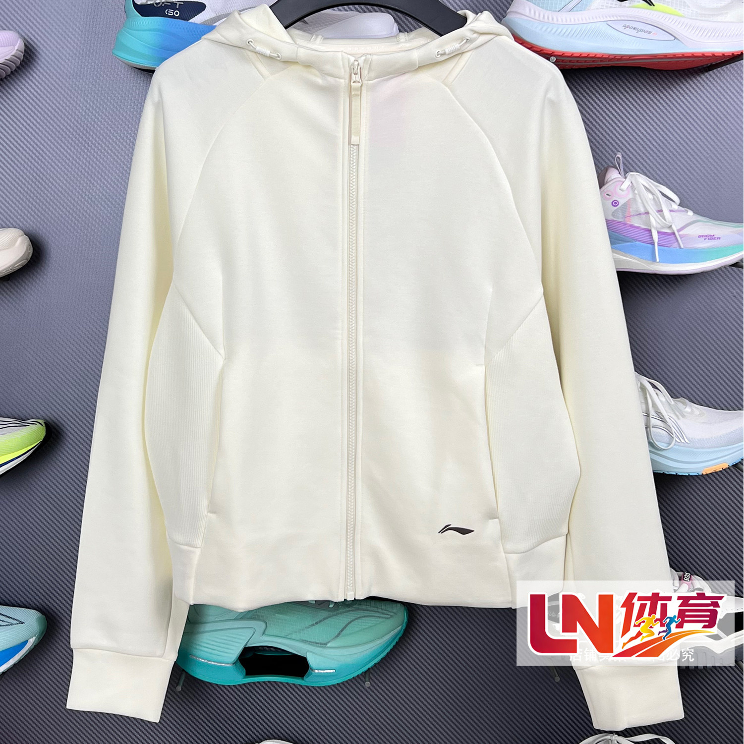 李宁卫衣 2025秋季新品女子时尚潮流休闲连帽开衫运动外套AWDV512