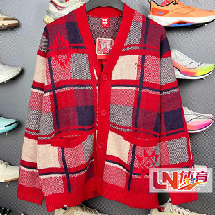李宁毛衣 2025春季款男子时尚百搭宽松休闲开衫连帽编织衫AMBV029