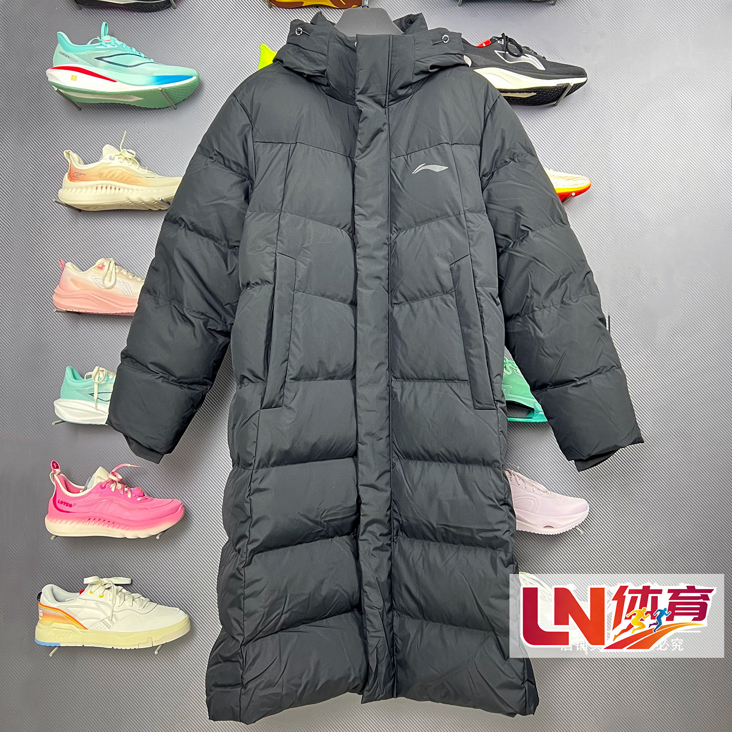 李宁羽绒服 2025冬季新品男子防泼水保暖抗静电鸭绒羽绒服AYMV217