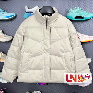 李宁羽绒服2025冬季新品女子防泼水立体裁剪鸭绒短羽绒服AYMV196