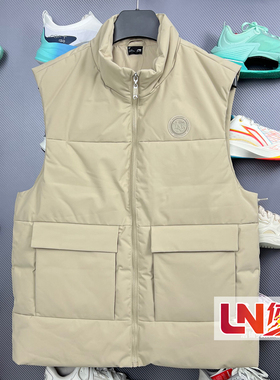 李宁羽绒马甲 2025冬季新品男子防泼水鸭绒时尚羽绒马甲AMRV047