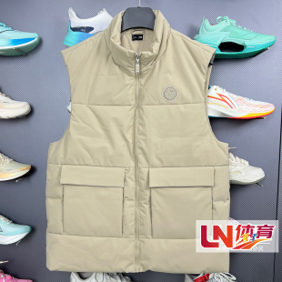 男子防泼水鸭绒时尚 新品 羽绒马甲AMRV047 2025冬季 李宁羽绒马甲