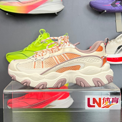 李宁老爹鞋 2026夏季新品猫爪LITE 3女子时尚经典休闲鞋AGCW186
