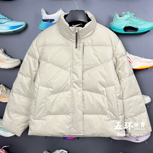 李宁羽绒服2025冬季 女子防泼水立体裁剪鸭绒短羽绒服AYMV196 新品