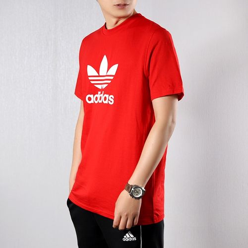 Adidas男子三叶草圆领短袖T恤
