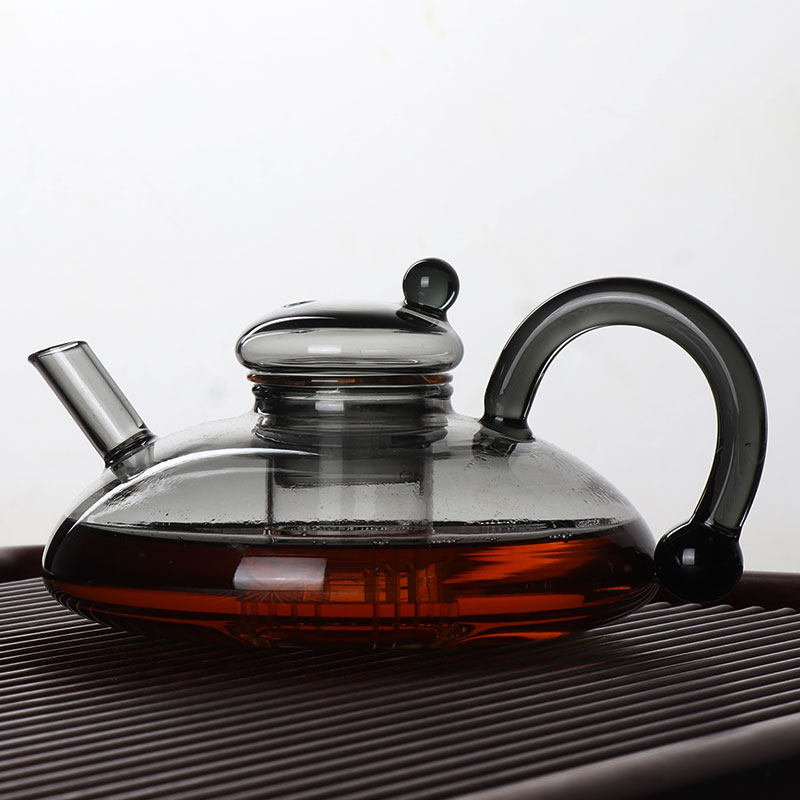 北欧轻奢风玻璃茶具套装花茶水果茶加热煮茶器高档欧式鼠尾茶咖壶