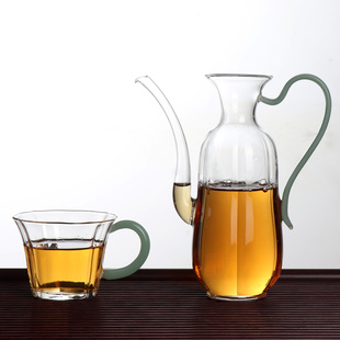 耐热玻璃仿宋手执壶家用中式带过滤冷泡茶壶绿茶专用泡茶器